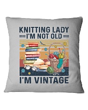Knitting lady Square Pillowcase tile