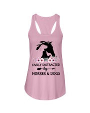 Easily distracted by horses Ladies Flowy Tank tile