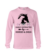 Easily distracted by horses Long Sleeve Tee tile