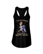 Golf I'm retired Every hour is happy hour Ladies Flowy Tank tile