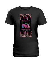 Jesus is my savior Crocheting is my therapy Ladies T-Shirt tile