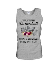 Yes I really do need all these chickens Unisex Tank tile