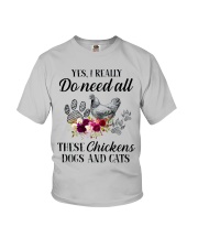 Yes I really do need all these chickens Youth T-Shirt tile
