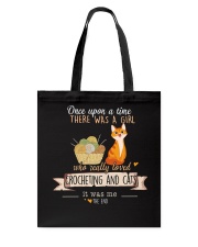 Love crochet and cats Tote Bag tile