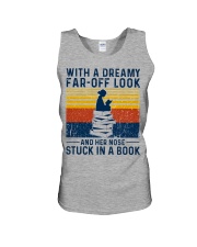 Her Nose Stuck In A Book Unisex Tank tile