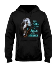 This girl runs on horse and Jesus Hooded Sweatshirt tile