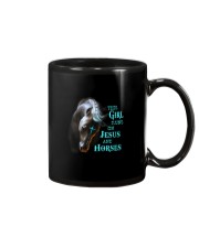 This girl runs on horse and Jesus Mug tile