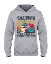 All I need is yarn and coffee Hooded Sweatshirt tile