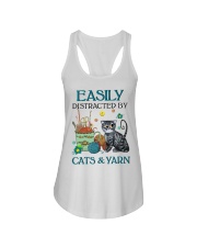 Easily distracted by Cats Yarn Ladies Flowy Tank tile