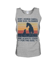 Dirt horse smell And dog slobber Unisex Tank tile
