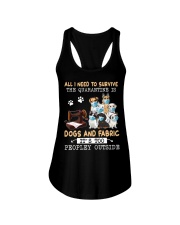 All I need to survive is dogs and fabric Ladies Flowy Tank tile