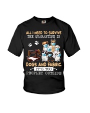 All I need to survive is dogs and fabric Youth T-Shirt tile