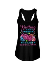 Knitting is a 2020 survival skill Ladies Flowy Tank tile