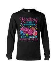Knitting is a 2020 survival skill Long Sleeve Tee tile