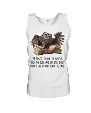 Funny book shirt Unisex Tank tile