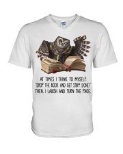 Funny book shirt V-Neck T-Shirt tile