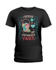 I rescue orphaned yarn Ladies T-Shirt tile