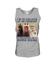 I'm in college of retirement horse Unisex Tank tile
