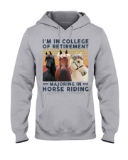 I'm in college of retirement horse Hooded Sweatshirt tile