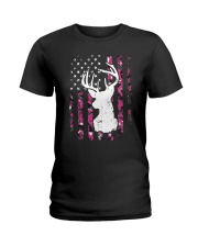 DEER FLAG PINK CAMO Ladies T-Shirt thumbnail
