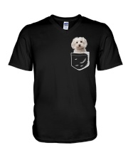 MALTESE POCKET V-Neck T-Shirt thumbnail
