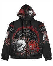 Red Red White white forever forever Women's All Over Print Full Zip Hoodie thumbnail
