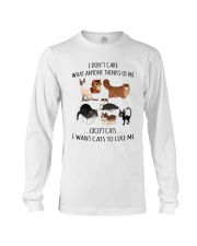 I DON'T CARE Long Sleeve Tee thumbnail