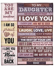 Never Forget That I Love You Dad To Daughter Fleece Blanket - 50" x 60" front