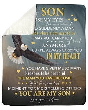 Eagle Mom To Son I Close My Eyes For But A Moment Sherpa Fleece Blanket - 50" x 60" thumbnail