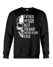 Skull Father Son Best Freaking Partner In Crime Crewneck Sweatshirt tile