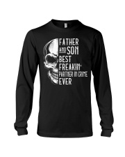 Skull Father Son Best Freaking Partner In Crime Long Sleeve Tee tile