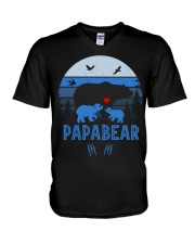 Papabear - For Dad V-Neck T-Shirt tile