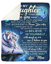 Never Forget That I Love U Tiger Mom To Daughter Sherpa Fleece Blanket - 50" x 60" thumbnail