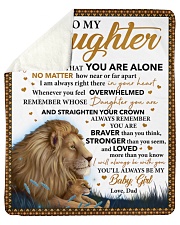 Never Feel That U Are Alone Lion Dad To Daughter Sherpa Fleece Blanket tile