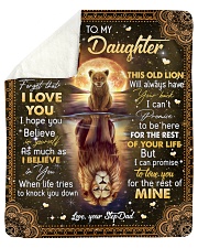 Never Forget That I Love U Lion Dad To Daughter Sherpa Fleece Blanket tile