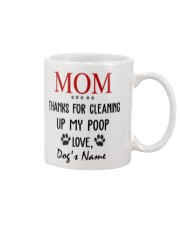 Personalized Name funny Dog Mom Cleaning poop Mug front
