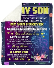 My Little Boy Yesterday Friend Today - Mom To Son Sherpa Fleece Blanket tile