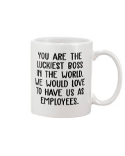 You are the luckiest boss in the world funny Mug front