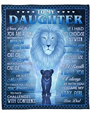 Never Feel That U Are Alone Lion Dad To Daughter Fleece Blanket - 50" x 60" front