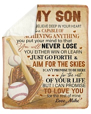 Personalized I Want U Believe Baseball Dad To Son Sherpa Fleece Blanket tile