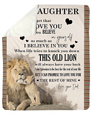 Daughter This old lion will always have your back Sherpa Fleece Blanket - 50" x 60" front