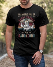 In A World Full Of Daddy Sharks Be A Daddycorn Classic T-Shirt apparel-classic-tshirt-lifestyle-front-53