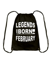 Legends are born in February Drawstring Bag tile