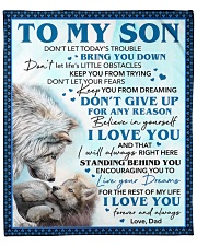 Don't Let Today Trouble Wolf Dad To Son Fleece Blanket - 50" x 60" front