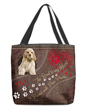 American-Cocker-Spaniel-dog-the-road-to-my-heart All-over Tote back
