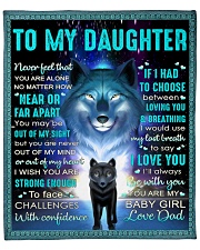 Never Feel That U Are Alone Wolf Dad To Daughter Fleece Blanket - 50" x 60" front