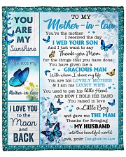 To Mother-In-Law You Are The Mother I Received Day Fleece Blanket - 50" x 60" front