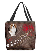 Cavalier-King-Charles-Spaniel-dog-road-to-heart All-over Tote front