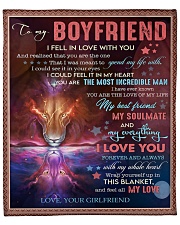 I Fell In Love With U Girlfriend To Boyfriend Fleece Blanket - 50" x 60" front