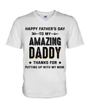 Happy Father's Day To My Amazing Daddy V-Neck T-Shirt tile
